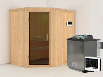 Sauna Systemsauna Carin, inkl. 9 kW Bio-Ofen mit externer Steuerung Produktbild #1