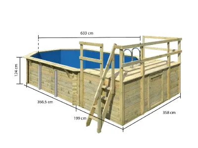 Holzpool 4 Set D naturbelassen Produktbild #5