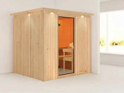 Sauna Systemsauna Daria mit Dachkranz Produktbild #7
