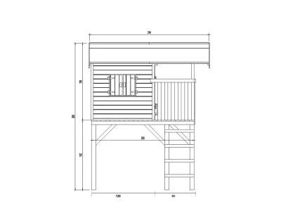 Abb. zeigt Stelzenhaus inkl. Zubehör (optional erhältlich)