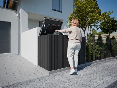 WPC 4-fach Rhombusprofil Charcoal co-extrudiert Produktbild #9