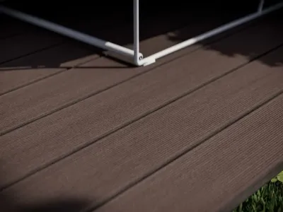  Terrassendiele WPC dunkelbraun Holzoptik geprägte Oberfläche Produktbild #7
