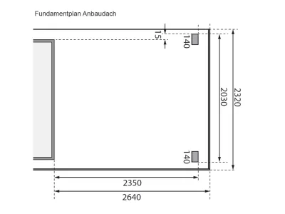 Gartenhaus Kolding 1 28 mm naturbelassen inkl. Anbaudach 2,4 m Produktbild #4