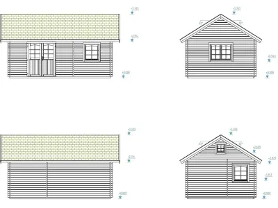 Ferienhaus Blockbohlenhaus Sandra 29,9 m² 44 mm naturbelassen Produktbild #4