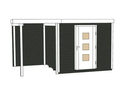 Gartenhaus Designhaus wekaLine 413 A Gr. 1 45 mm anthrazit Produktbild #3