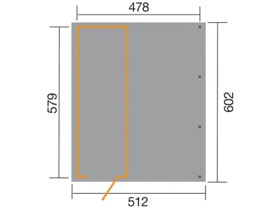 Carport 607 Gr. 3 inkl. XXL Geräteraum Produktbild #3