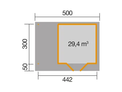 Gartenhaus Designhaus 126 A Gr. 2 28 mm anthrazit Produktbild #3