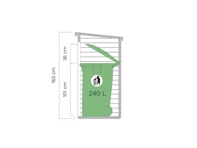 Geräteschrank Mülltonnenbox Multibox 3 14 mm hellgrau Produktbild #6