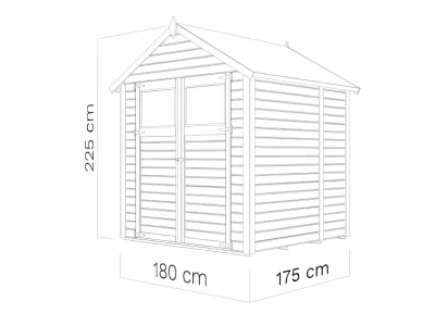 Gartenhaus Sylta 2 14 mm natur Produktbild #12
