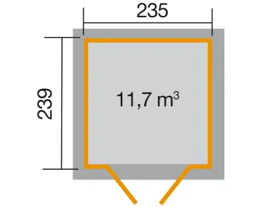 Gartenhaus 226 Gr. 2 21 mm schwedenrot Produktbild #2