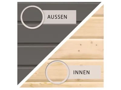 Saunahaus Mikka 38 mm terragrau Produktbild #6