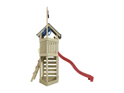 Spielturm Pirat Captain Jolly KDI inkl. Rutsche rot Produktbild #3