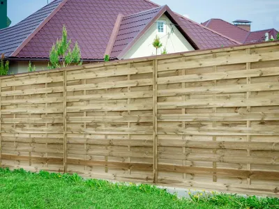 Sichtschutzzaun Lamellenzaun Zaun Bretagne Kiefer KDI Produktbild #2