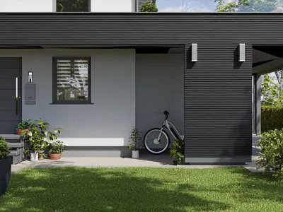 WPC 4-fach Rhombusprofil Charcoal co-extrudiert Produktbild #6