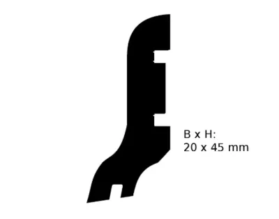 Sockelleiste Esche schwarz Dekor Produktbild #3