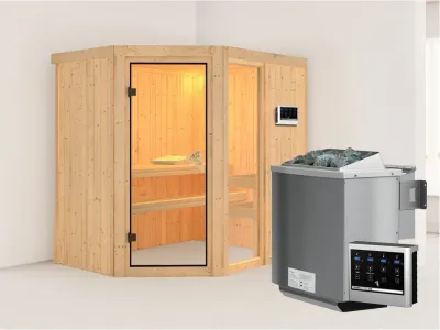 Sauna Systemsauna Fiona 1 inkl. 9 kW Bio-Kombiofen ext. Steuerung Produktbild #1