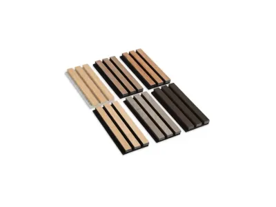Akustikpaneele Wandverkleidung Grey Oak 240 cm Filz schwarz Produktbild #4