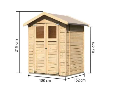 Gartenhaus Gerätehaus Dahme 2 ECO 14 mm naturbelassen Produktbild #8