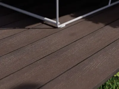  Terrassendiele WPC dunkelbraun Holzoptik geprägte Oberfläche Produktbild #5