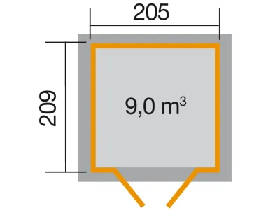 Gartenhaus 226 Gr. 1 21 mm naturbelassen Produktbild #2
