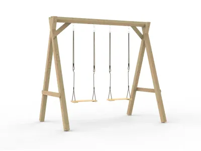 Doppelschaukel KDI inkl. 2 Schaukelsitze Holz Produktbild #3