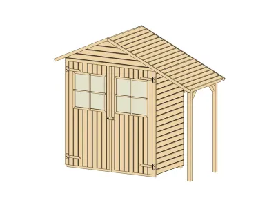 Garten-Terrassenschrank 357 A 14 mm naturbelassen Produktbild #2