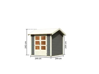 Gartenhaus Theres 3 28 mm terragrau Produktbild #3