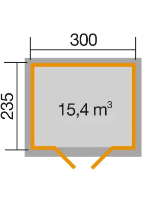 Gartenhaus 122 Gr. 4 28 mm grau Produktbild #3
