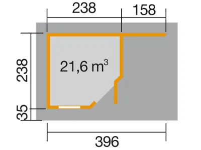Gartenhaus Designhaus 213 A Gr. 1 28 mm schwedenrot Produktbild #2