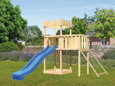 Spielturm Ritterburg Löwenherz SET naturbelassen Produktbild #1