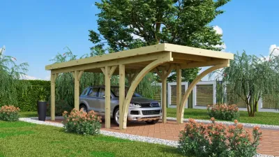 Carport Einzel 2 CLASSIC inkl. 2 Einfahrtsbögen Produktbild #1