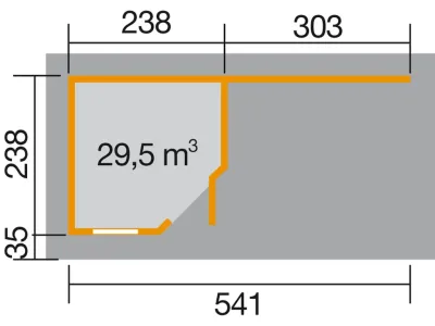Gartenhaus Designhaus 213 B Gr. 1 28 mm schwedenrot Produktbild #2