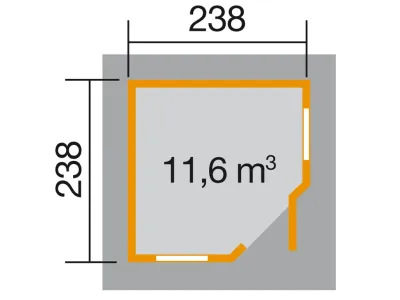 Gartenhaus 149 Gr. 1 28 mm naturbelassen Produktbild #2