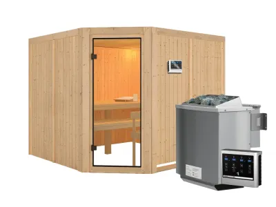 Elementsauna 68 mm Celine 7 SPARSET inkl. 9 kW Bio-Kombiofen und ext. Steuerung Produktbild #4