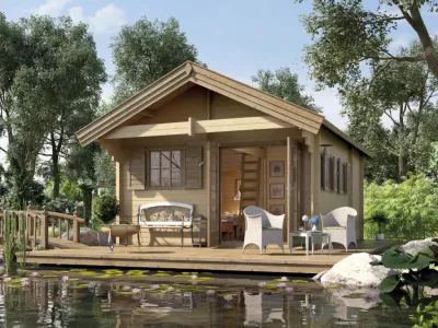 Gartenhaus Weekendhaus 155 45 mm naturbelassen Produktbild #1