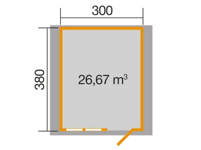 Gartenhaus 139 Gr. 3 45 mm naturbelassen Produktbild #1