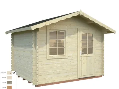 Gartenhaus Blockbohlenhaus Emma 4,6 m² 28 mm naturbelassen Produktbild #2