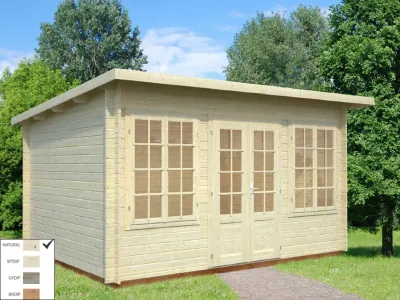 Gartenhaus Blockbohlenhaus Lisa 11,5 m² 34 mm naturbelassen Produktbild #5