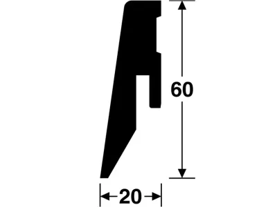 Sockelleiste Uni weiß glänzend 324 Dekor Profil 3 PK Produktbild #3
