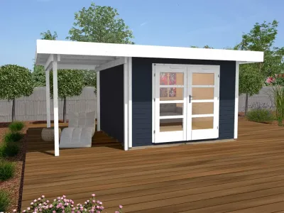 Gartenhaus Designhaus 126 Plus A Gr. 1 anthrazit Produktbild #1