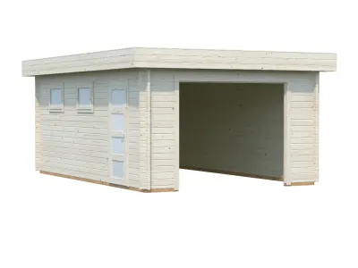 Garage Rasmus 19,0 m² ohne Tor 44 mm naturbelassen Produktbild #2