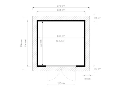 Gartenhaus Teahouse Scarlett 19 mm natur Produktbild #13