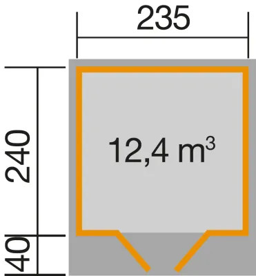 Gartenhaus 179 Gr. 2 28 mm grau Produktbild #2