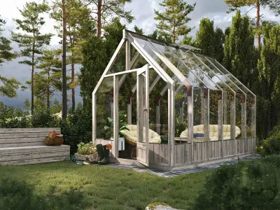 Pavillon Gartenlaube Emilia 8,2 m² 18 mm kesseldruckimprägniert Produktbild #2