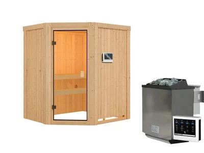 Sauna Systemsauna Faurin, inkl. 9 kW Bio-Ofen mit externer Steuerung Produktbild #5