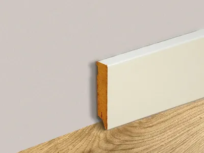 Vierkant Sockelleiste Ultra weiß streichfähig glänzend Produktbild #2