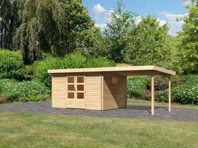 Gartenhaus Blockbohlenhaus Trittau 5 38 mm mit Varianten Produktbild #5