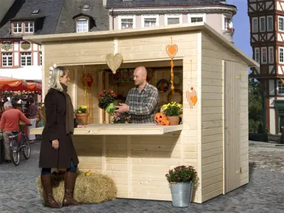 Marktstand Verkaufshaus 221 19 mm naturbelassen Produktbild #1