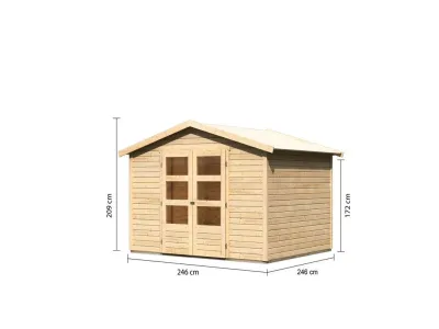 Gartenhaus Amberg 4 19 mm naturbelassen Produktbild #10