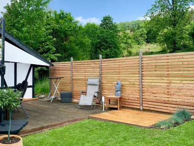 Sichtschutzzaun Rhombus Europäische Lärche Rustikal Produktbild #6